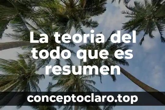 La teoria del todo que es resumen