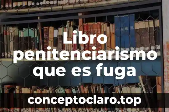 Libro penitenciarismo que es fuga