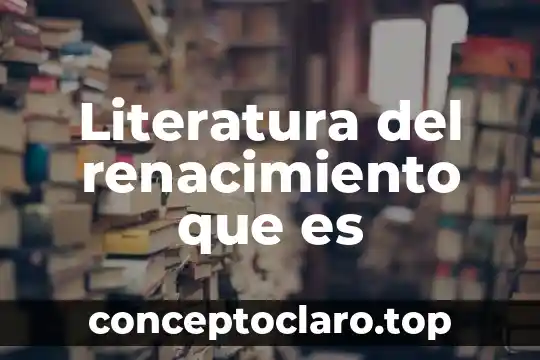 Que es ser tacitamente 7 Literatura del renacimiento que es