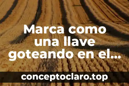 Marca como una llave goteando en el tablero que es
