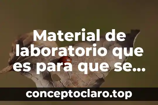 Material de laboratorio que es para que se utilizan clasifica
