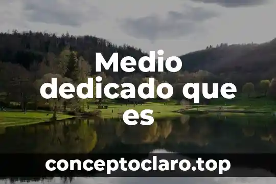 Medio dedicado que es