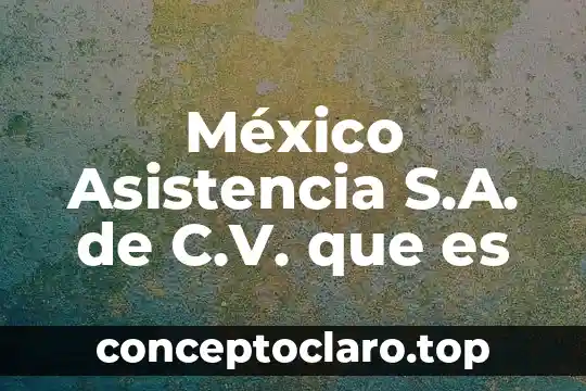 México Asistencia S.A. de C.V. que es 3 México Asistencia S.A. de C.V. que es