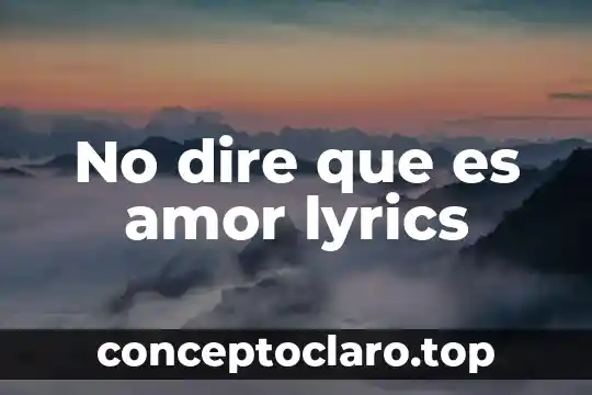 Meg hercules no dire que es amor 5 No dire que es amor lyrics