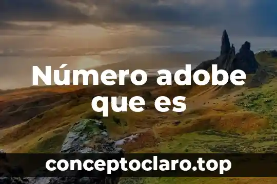 Número adobe que es