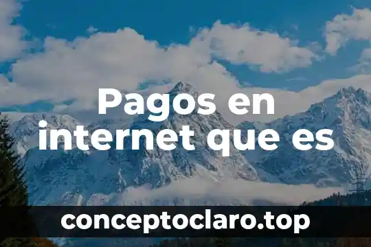 Que es un cronograma de pagos concepto 4 Pagos en internet que es