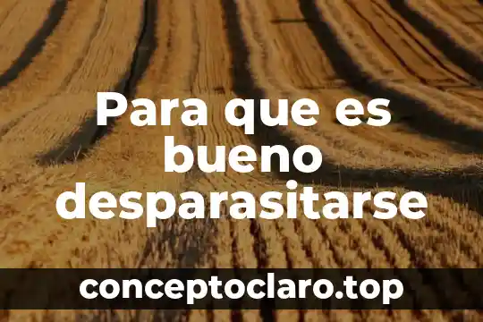 Para que es bueno desparasitarse