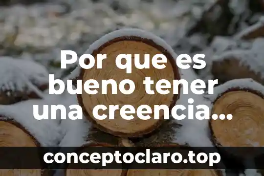 Por que es bueno tener una creencia religiosa