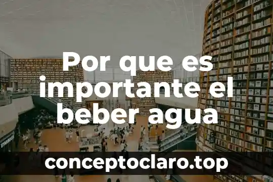 Por que es importante el beber agua