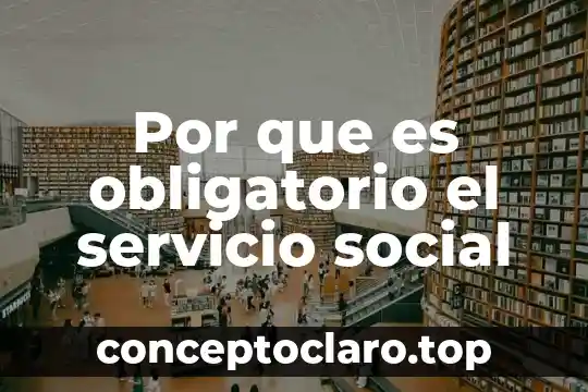 Por que es obligatorio el servicio social
