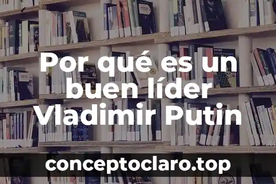 Que es líder planta de amapola para que sirve 7 Por qué es un buen líder Vladimir Putin