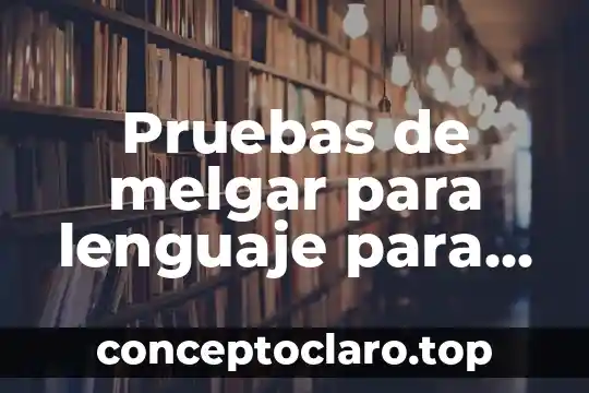 Lenguaje de representacion programacion que es 7 Pruebas de melgar para lenguaje para que es