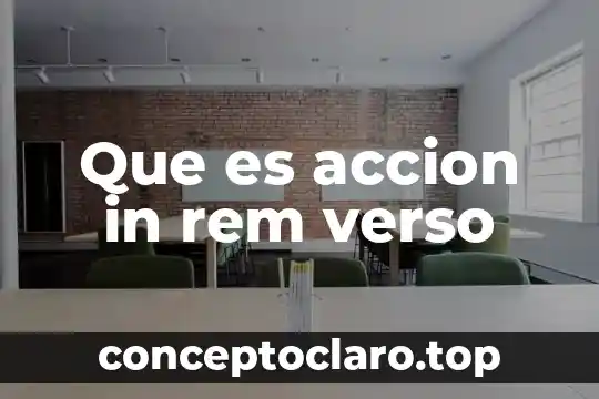 Que es accion in rem verso