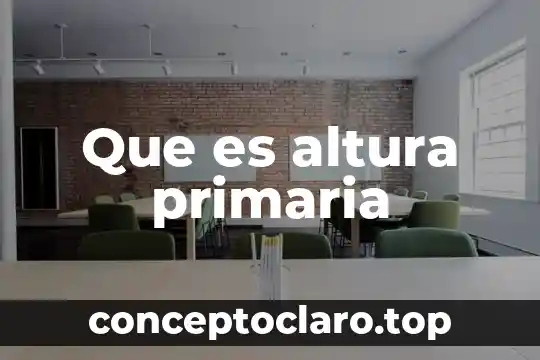 Que es la particion primaria y secundaria 4 Que es altura primaria