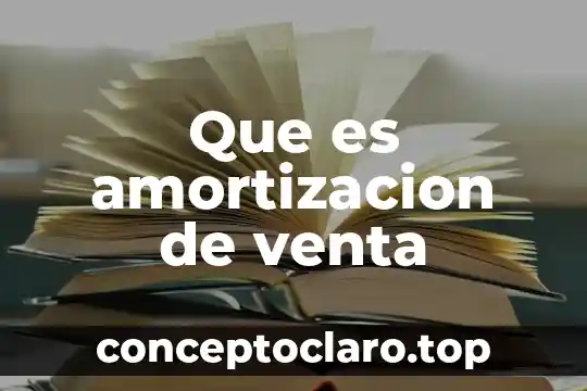Que es amortizacion de venta