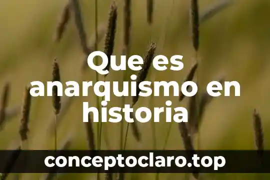 Que es anarquismo en historia