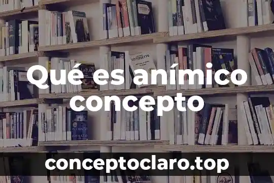 Qué es anímico concepto