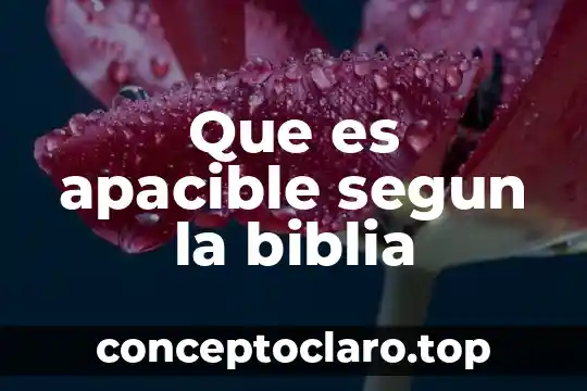 Que es la conciencia del hombre segun la biblia 3 Que es apacible segun la biblia