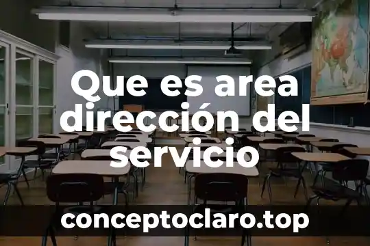 Que es area dirección del servicio