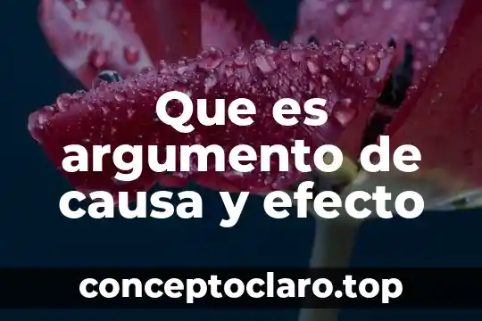 Que es argumento de causa y efecto