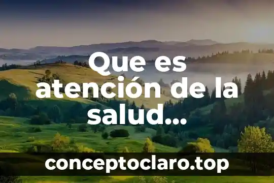 Que es atención de la salud hospitalaria