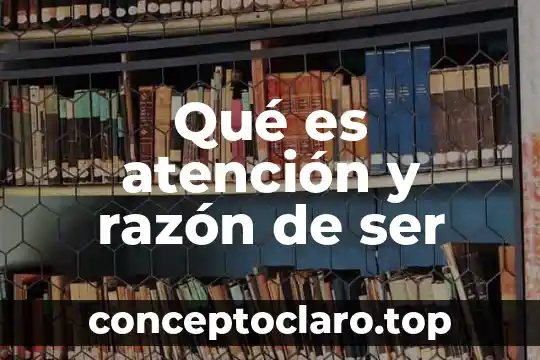 Qué es atención y razón de ser