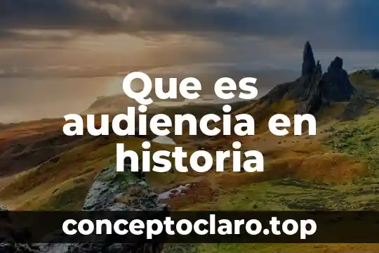 Que es audiencia en historia