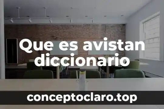 Que es avistan diccionario