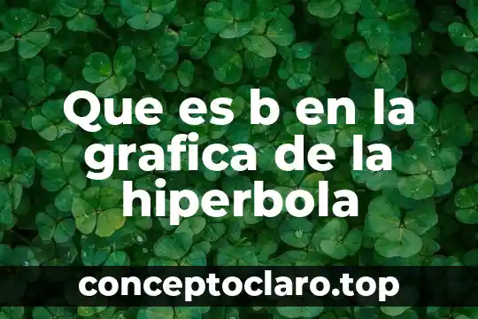 Que es b en la grafica de la hiperbola