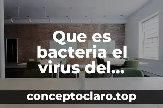 Que es bacteria el virus del papiloma humano