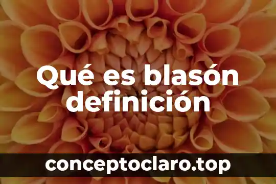 Qué es blasón definición