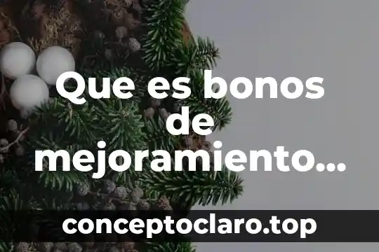 Que es bonos de mejoramiento de crédito en mercados internacionales
