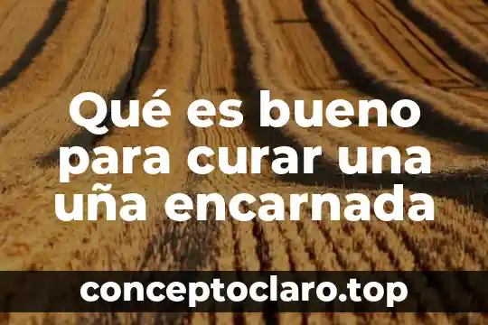 Qué es bueno para curar una uña encarnada