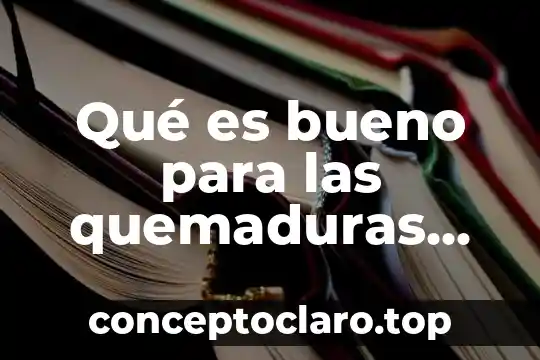 Qué es bueno para las quemaduras por el sol