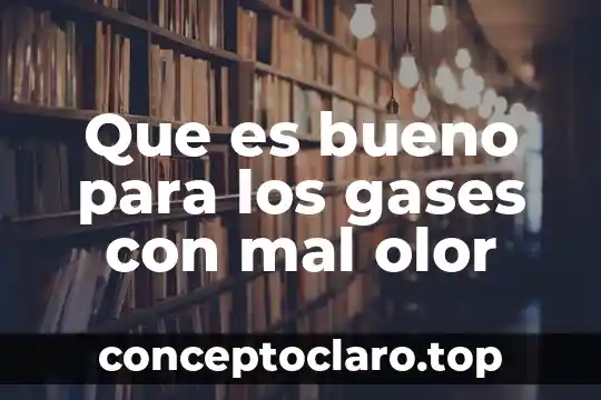 Que es bueno para los gases con mal olor