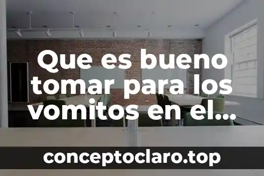 Que es bueno tomar para los vomitos en el embarazo