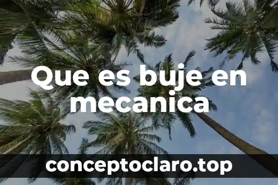 Que es buje en mecanica