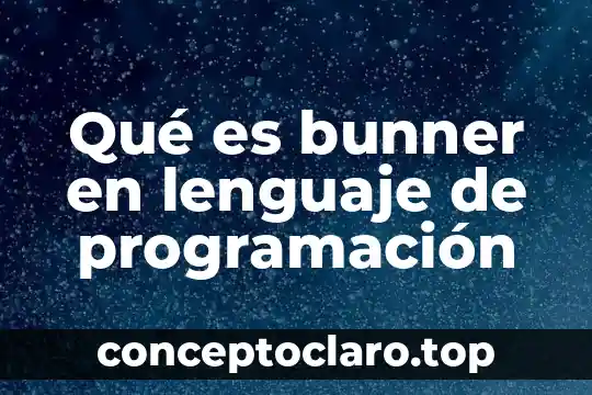 Lenguaje de representacion programacion que es 3 Qué es bunner en lenguaje de programación