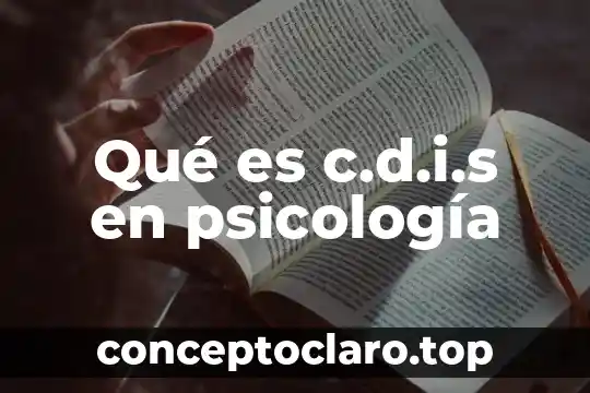 Que es significa la palabra impuras 8 Qué es c.d.i.s en psicología