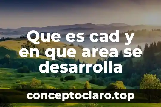 Qué es el área de trabajo en una tesis 4 Que es cad y en que area se desarrolla
