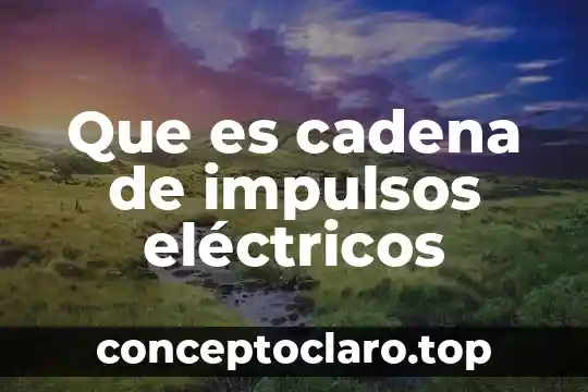 Que es cadena de impulsos eléctricos