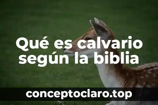 Que es la conciencia del hombre segun la biblia 5 Qué es calvario según la biblia