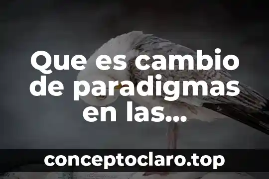Que es cambio de paradigmas en las organizaciones