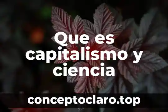 Que es capitalismo y ciencia