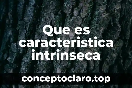 Que es caracteristica intrinseca