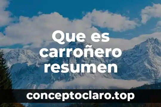 Qué es vanadio resumen 5 Que es carroñero resumen