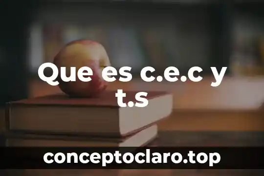 Que es c.e.c y t.s