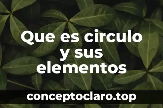 Que es circulo y sus elementos
