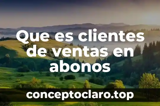 Que es la presentacion del mensaje de ventas 6 Que es clientes de ventas en abonos