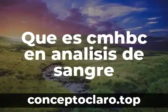 Que es pelicula de sangre estudio clinico 4 Que es cmhbc en analisis de sangre